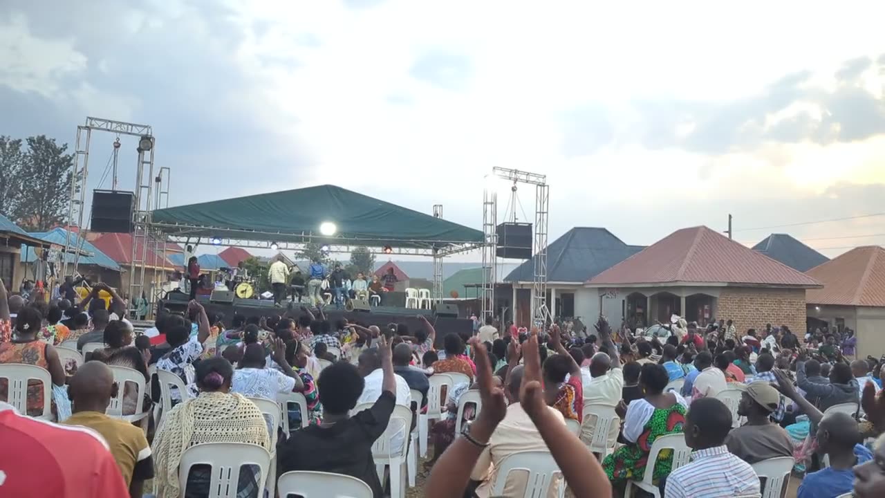 Evening crowd at the conference, the still frame that ships with the loop